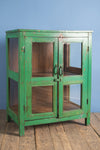 Green Vintage Glazed Display Cabinet