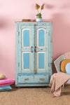 Blue Tones Vintage Wooden Cupboard