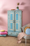 Blue Tones Vintage Wooden Cupboard