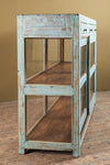 Pale Blue Vintage Display Cabinet <p>W:124cm D:45cm H:102cm </p>