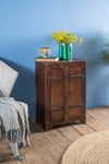 Dark Vintage Wooden Side Cupboard - 01