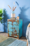 Blue Vintage Wooden Side Cupboard - 03