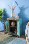 Blue Vintage Wooden Side Cupboard - 03