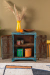 Blue Vintage Wooden Side Cupboard - 04