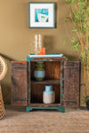 Teal Vintage Wooden Side Cupboard - 05