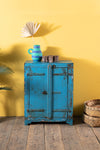 Blue Vintage Wooden Side Cupboard - 08