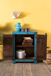 Blue Vintage Wooden Side Cupboard - 08