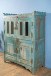 Pale Blue Vintage Cupboard <p>W:94cm D:44cm H:123cm </p>