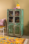 Vintage Green Wooden Cabinet <p>W:71cm D:45cm H:134cm </p>