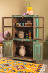 Vintage Green Wooden Cabinet <p>W:71cm D:45cm H:134cm </p>