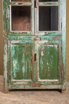 Vintage Green Wooden Cabinet <p>W:71cm D:45cm H:134cm </p>