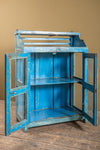 Vintage Blue Display Cabinet <p>W:66cm D:32cm H:90cm </p>