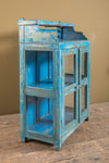 Vintage Blue Display Cabinet <p>W:66cm D:32cm H:90cm </p>