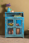 Vintage Blue Display Cabinet <p>W:66cm D:32cm H:90cm </p>