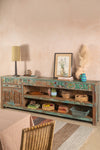 Vintage Carved & Coloured Sideboard <p>W:270cm D:37cm H:91cm </p>