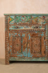 Vintage Carved & Coloured Sideboard <p>W:270cm D:37cm H:91cm </p>