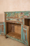 Vintage Carved & Coloured Sideboard <p>W:270cm D:37cm H:91cm </p>