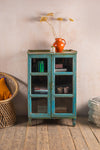 Blue & Green Vintage Cabinet <p>W:72cm D:51cm H:112cm </p>