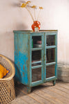 Blue & Green Vintage Cabinet <p>W:72cm D:51cm H:112cm </p>