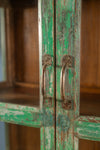 Vintage Green Display Cabinet <p>W:98cm D:43cm H:155cm </p>