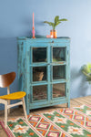 Light Blue Vintage Cabinet <p>W:95cm D:47cm H:143cm </p>