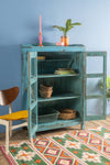 Light Blue Vintage Cabinet <p>W:95cm D:47cm H:143cm </p>