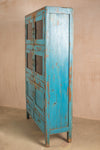 Vintage Blue Wooden Cabinet <p>W:106cm D:40cm H:187cm </p>