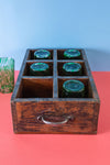 Wooden Vintage Tray with Compartments - 03