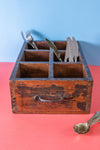 Wooden Vintage Tray with Compartments - 04