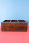 Wooden Vintage Tray with Compartments - 06