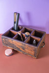 Wooden Vintage Tray with Compartments - 08