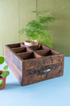 Wooden Vintage Tray with Compartments - 09