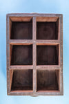 Wooden Vintage Tray with Compartments - 09