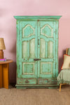 Peppermint Green Vintage Almirah <p>W:107cm D:41cm H:165cm </p>