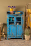 Vintage Blue Cabinet <p>W:75cm D:40cm H:127cm </p>