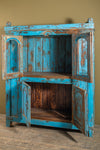 Vintage Blue Wooden Cabinet <p>W:129cm D:45cm H:155cm </p>