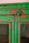 Vintage Green Glazed Cupboard <p>W:100cm D:40cm H:155cm </p>