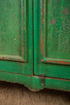 Vintage Green Glazed Cupboard <p>W:100cm D:40cm H:155cm </p>