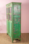 Vintage Green Glazed Cupboard <p>W:100cm D:40cm H:155cm </p>