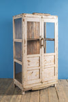 Cream Vintage Glazed Cabinet <p>W:77cm D:51cm H:145cm </p>