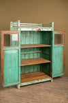 Vintage Turquoise Wooden Cupboard <p>W:85cm D:48cm H:136cm </p>