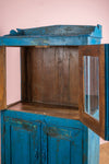 Blue Vintage Glazed Cupboard <p>W:69cm D:41cm H:183cm </p>