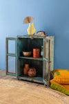 Vintage Blue Wooden Cabinet <p>W:67cm D:43cm H:98cm </p>