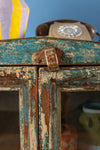 Vintage Blue Wooden Cabinet <p>W:67cm D:43cm H:98cm </p>