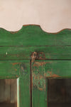 Green Vintage Wooden Cupboard <p>W:80cm D:42cm H:148cm </p>