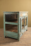 Vintage Pale Blue Cabinet with Tiles <p>W:158cm D:58cm H:90cm </p>