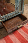 Vintage Pale Blue Cabinet with Tiles <p>W:158cm D:58cm H:90cm </p>