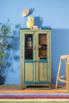 Olive & Blue Vintage Cabinet <p>W:71cm D:37cm H:140cm </p>