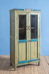 Olive & Blue Vintage Cabinet <p>W:71cm D:37cm H:140cm </p>