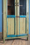 Olive & Blue Vintage Cabinet <p>W:71cm D:37cm H:140cm </p>